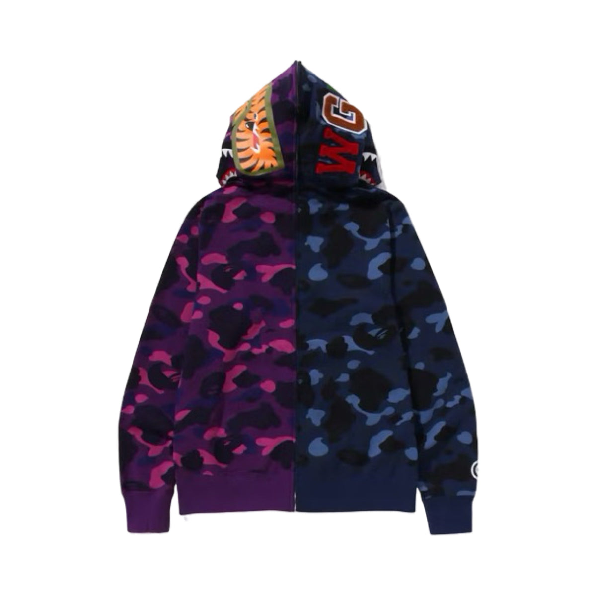 Bale Hoodie Shark Camo Separate FZ Purple/Blue Navy