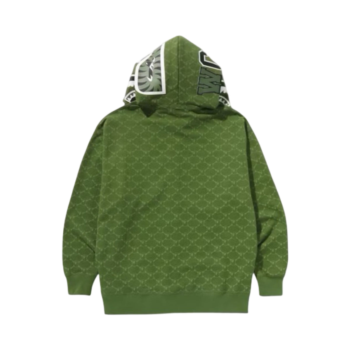 Bape Hoodie College Monogram Relaxed Fit Green
