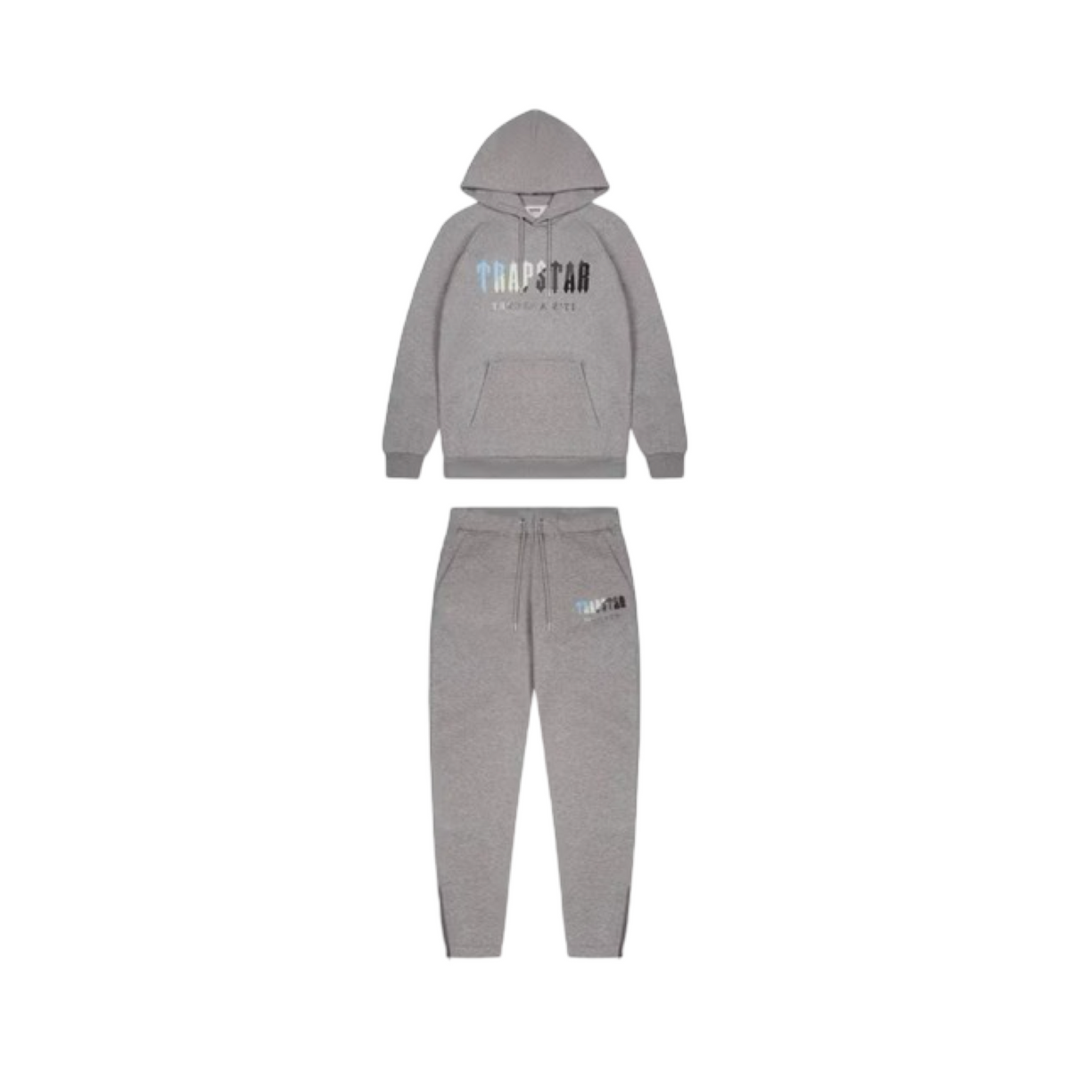 Trapstar Tracksuit Decoded Chenille Hooded Grey/Ice Flavours