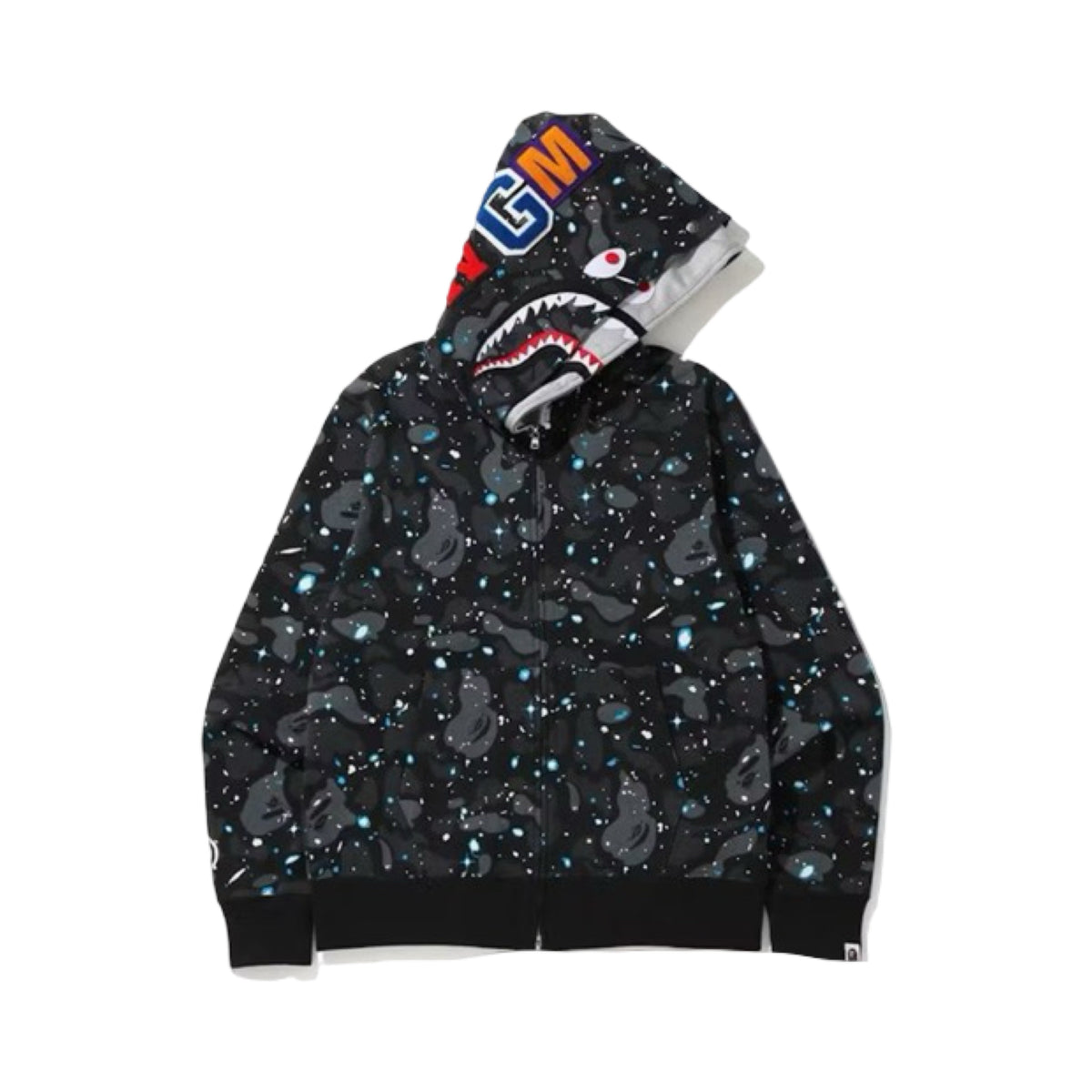 Bape double Hoodie Space Shark Camo