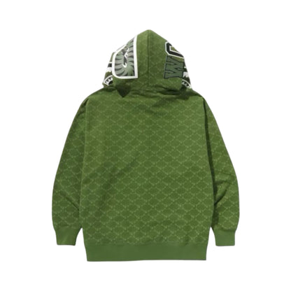 Bape Hoodie College Monogram Relaxed Fit Green