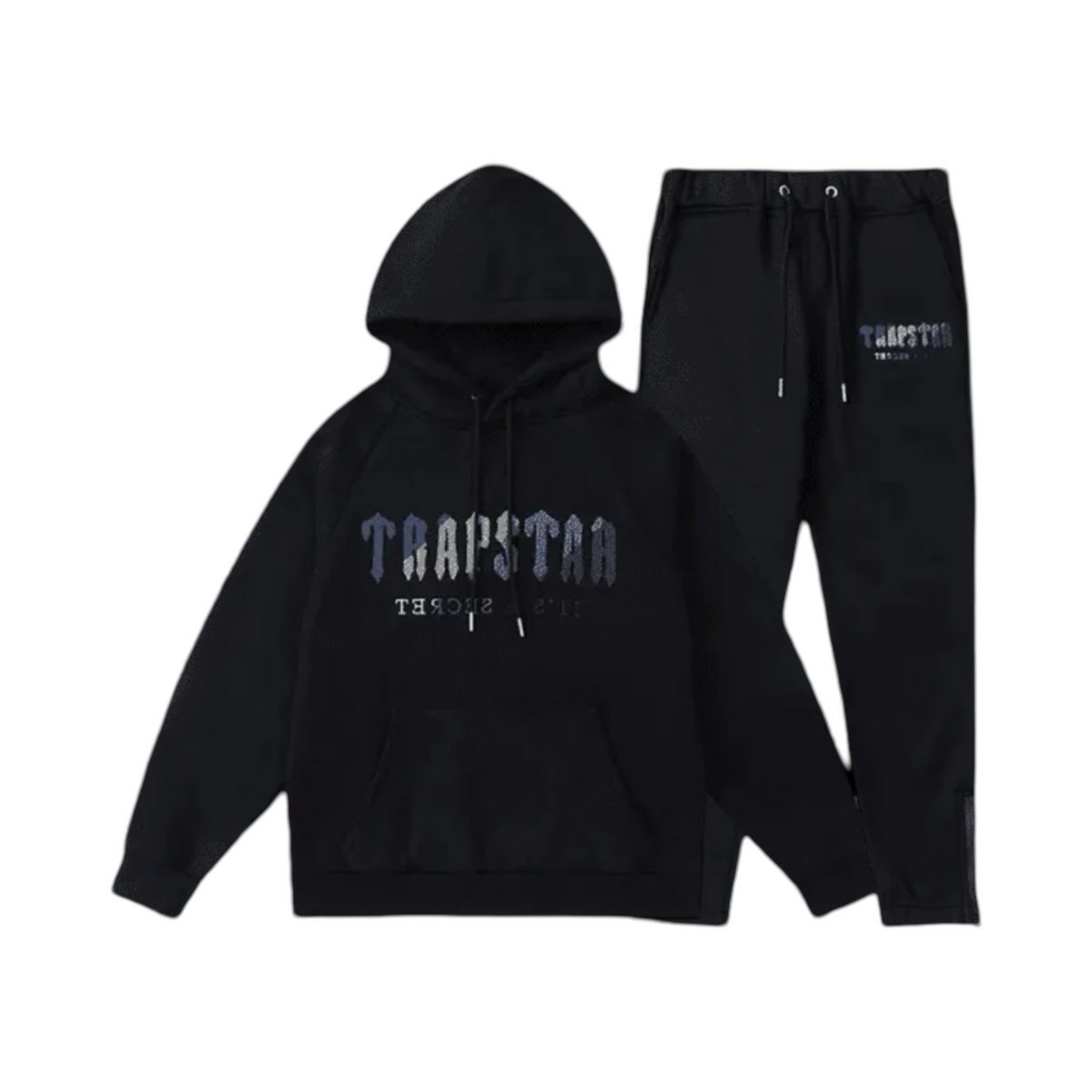 Trapstar Tracksuit Black/Dark Blue